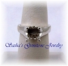 8 MM ROUND STERLING SILVER TULIP RING